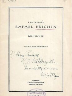 Professori Rafael Erichin muistolle