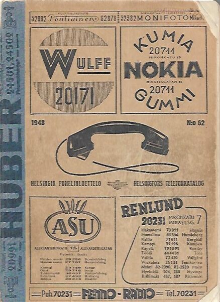 Puhelin 20356 Telefon 1948 N:o 62