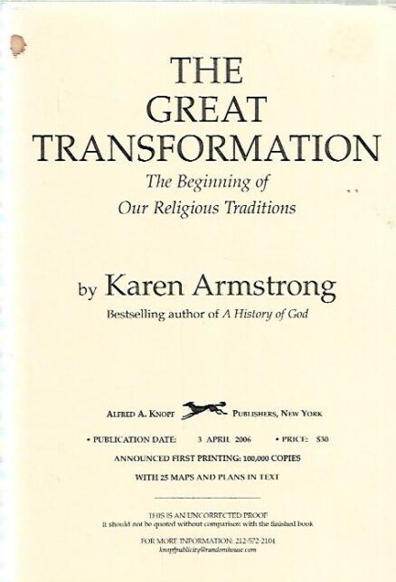 The Great Transformation - The Beginning of Our Religious Traditions