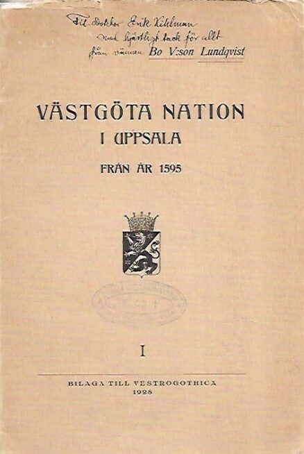 Västgöta Nation i Uppsala från år 1595