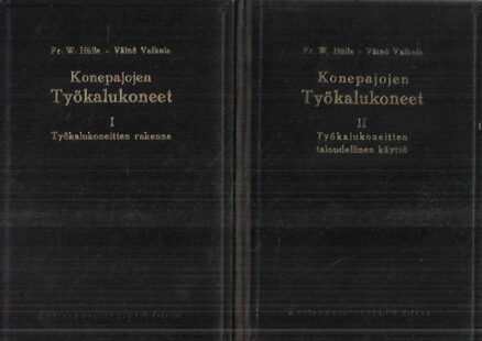 Konepajojen työkalukoneet I-II : Työkalukoneitten rakenne - Työkalukoneitten taloudellinen käyttö