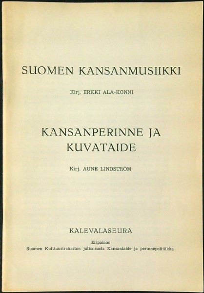 Suomen kansanmusiikki - Kansanperinne ja kuvataide