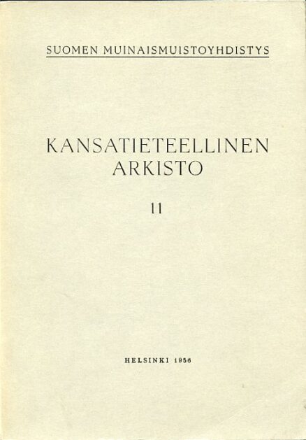 Kansatieteellinen arkisto 11