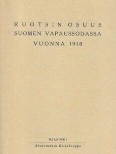 Ruotsin osuus Suomen vapaussodassa vuonna 1918